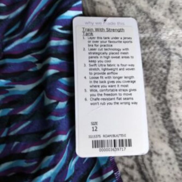 Ivivva NWT Train with Strength Tank - Size 12 - Picture 5 of 6